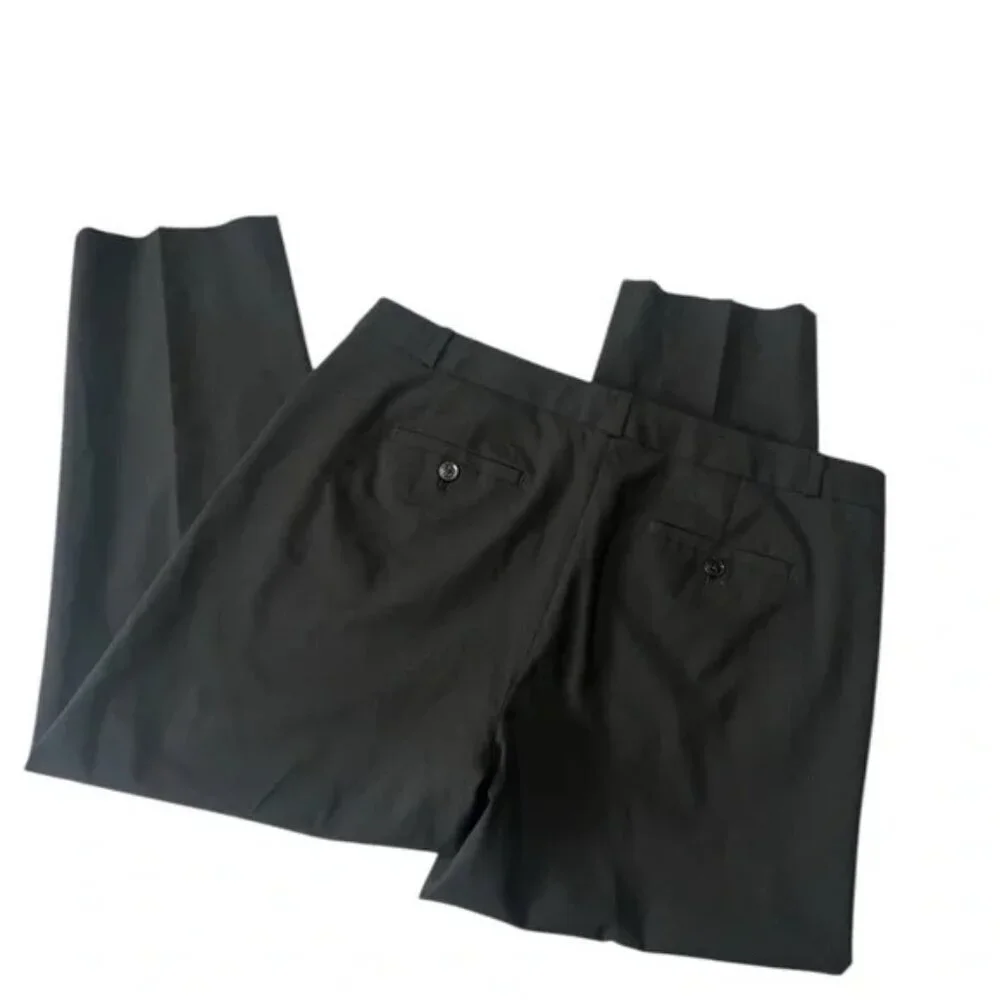 BANANA REPUBLIC - Avery Straight pant sz 12 in Black Color Wool blend inseam 26” - Picture 5 of 7